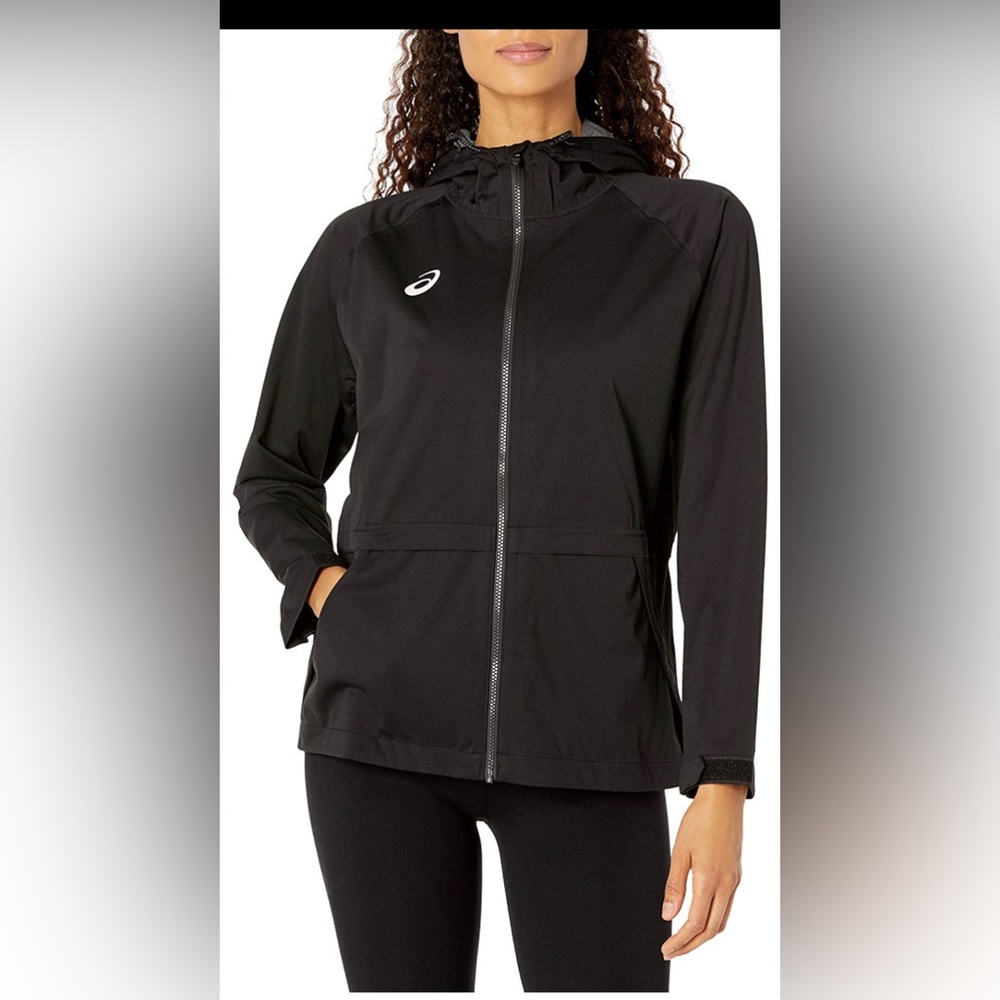 ASICS Women’s Size M Black Rain Jacket
